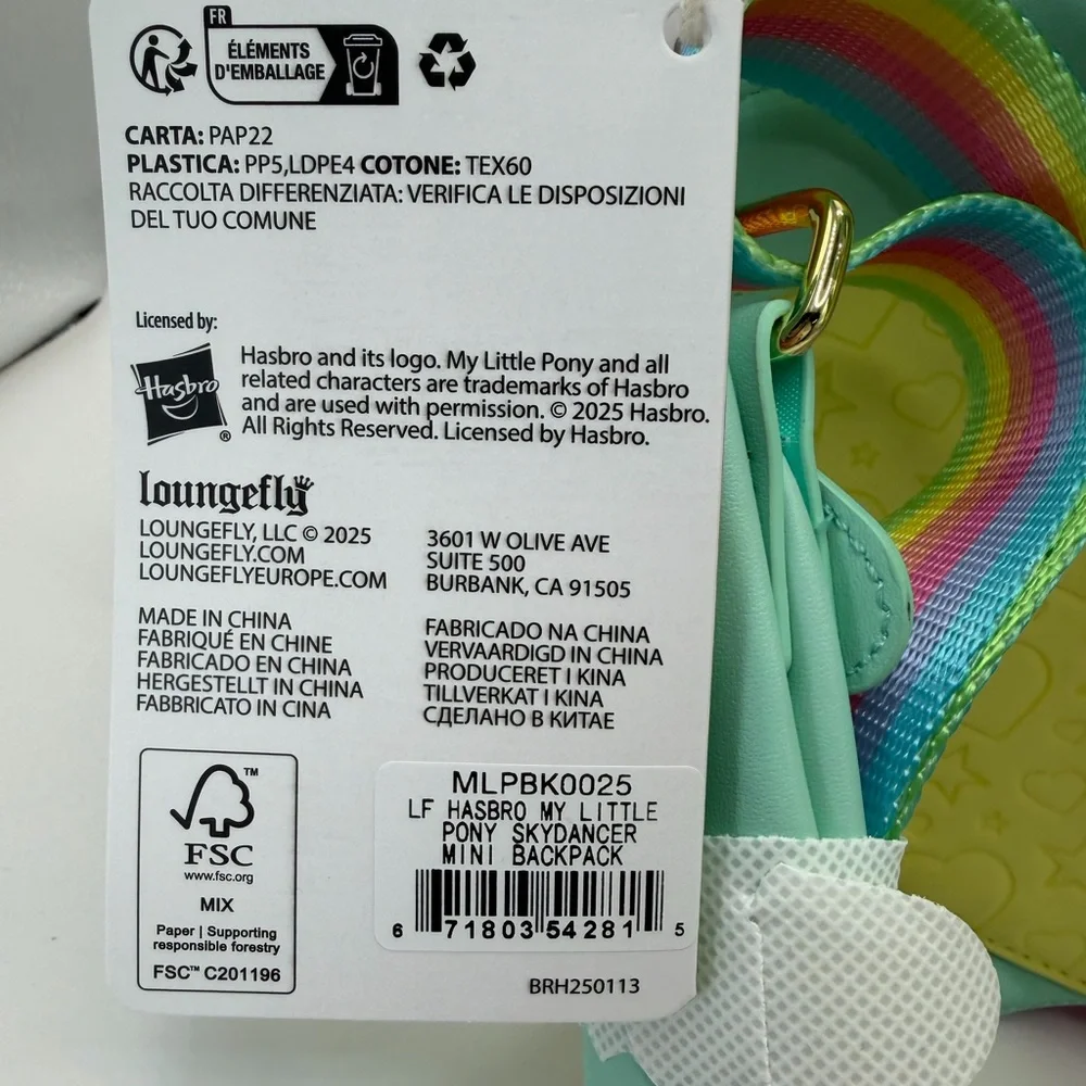 My Little Pony Skydancer Heart-Shaped Mini Backpack Bag NWT